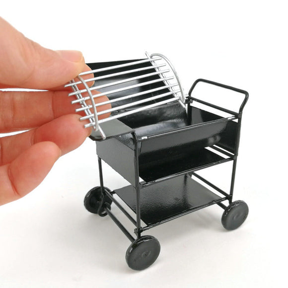Baby House Miniature, BBQ Oven Square Grill Decoration