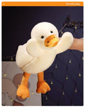 Lying Big, White Duck, Feather Plush Toy, Soft and Adorable Pillow