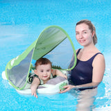 Baby Inflatable Swimming Ring with Sun Shade – Dinosaur Design
