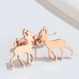 Cute Elf Animal Stud Earrings for Women – Trendy INS Style