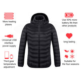 Heated Jacket Coat, USB Electric Cotton Pullover, Thermal Clothing Heating Vest, Men's Clothes for Winters