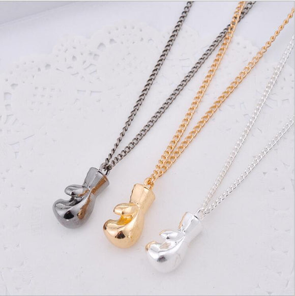 Electroplating Polished, Boxing Gloves, Necklace Jewelry