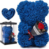 Rose Bear, Preserved Fake Flower, Valentine's Day, Birthday Present