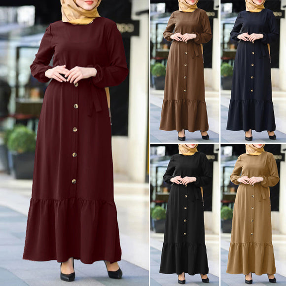 Women's Pullover, Round Neck Muslim Dress