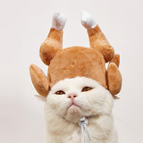 Plush Roasted Turkey Hat – Funny Thanksgiving Costume Party Headwear