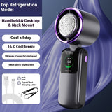 Compact Folding Mini Fan with Ice Pack Cooling – Handheld & Neck Hanging Design
