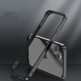 Straight Edge Four-corner Drop-resistant Aluminum Alloy Frame Phone Case (Smartphone not Included)