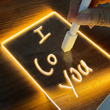 Creative Note Board, Creative LED Night Light, USB Message Board, Holiday Light with Pen, Gifts for Children Girlfriend Decoration Night Lamp