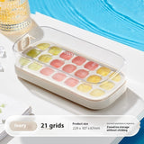 Press-down Silicone Ice Tray – One-touch Release Freezer Cube Maker for Home Use