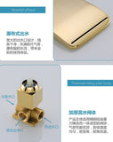 Concealed Copper Wall-mounted Black Hot and Cold Waterfall Basin Faucet