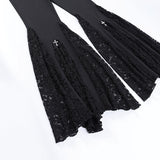 Women's Solid Color, Slim High Waist Flared Pants