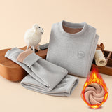 Children's Winter Fleece-lined Thickened Thermal Underwear Suit