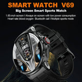 HD Large Screen Bluetooth Calling, Heart Rate, Blood Oxygen Monitoring Smart Watch