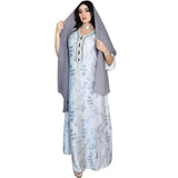 Muslim Female Hui Print Dress Robe