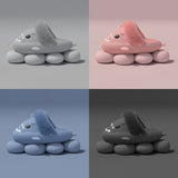 Winter Shark Slippers Detachable Warm Fuzzy Slippers, Bedroom House Shoes for Women