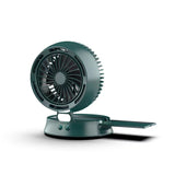 Portable Solar Fan with LED Lighting – Quiet Desk and Camping Use