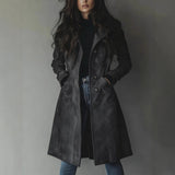 Women’s Long Trench Coat in Western Style for Fall & Winter