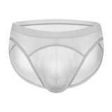 Men's Low Waist Transparent Mesh Briefs