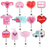 Acrylic Love, Apron's Buckle Clip Brooch for Hanging IDs