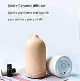 Air Humidifier, Ceramic Aroma 5 Colors 100ml Ultrasonic Essential Oil Diffuser