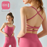 No Feel Slim Yoga Vest, Semi-fixed One-piece Cup, Beauty Back Sling