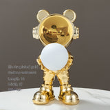Desktop Space Bear Decoration, Moon Night Light Home Decor
