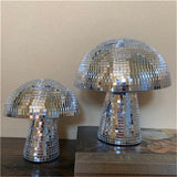 Mirror Glass Mushroom Disco Ball – Decorative Reflective Party Ornament