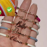 Personalized Name, Colorful Rope Chain Bracelet, Adjustable Hand Jewelry for Girls