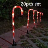 Solar Powered Cane String Lights, Christmas Home Decor