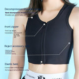 Tomboy Vest, Compression Contrast Plus-size Bra