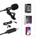 Interface Mini Collar Clip Eat Broadcast, Singing Live Shooting Recording Lightning Microphone