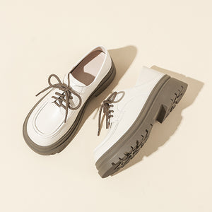 Deep Cut Thick Heel Shoes for Women