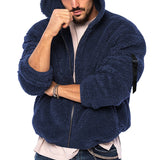 Men's Winter Coat, Double-sided Bejirog Warm Hooded Zipper Casual Jacket