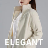 Women's Autumn and Winter Lamb Wool, Stand Up Collar Cardigan Sweatshirt