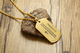 Men's Stainless Steel English Philippians Bible Verses Pendant