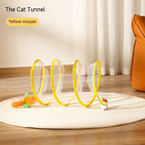 Folded S Type Cats' Tunnel, Spring Mouse, Outdoor Toys for Kittens, Interactive Pet Supplies