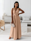 Women's Clothing, Solid Color V-neck Formal Dress