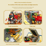 Train Model Decoration, Small Particle Building Blocks Toy Gift