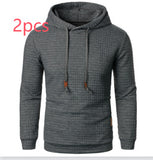 Men’s Jacquard Hooded Sweater – Long-sleeved Warm Solid Knit Hoodie