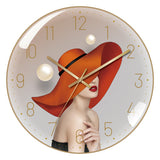 4K Curved High Transparent Glass, Creative Decorative Wall Clock