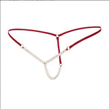 New Women's Ultra-fine, Sexy Pearl Massage, T-back, Hot Underwear