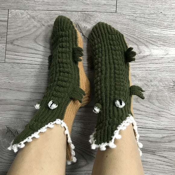 Big Eye Christmas New Year Socks In Solid Color