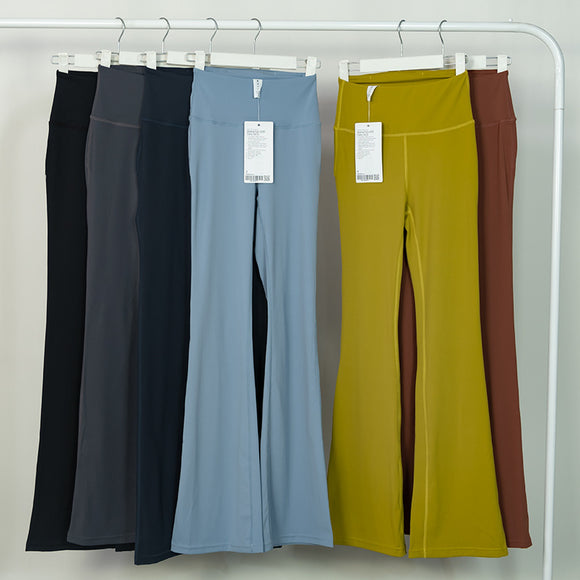 Female Bell-bottom Pants, High Waist, Tight Sports Yoga Trousers