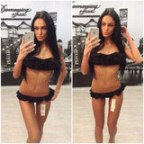 Push-up Small Size Ruffled Swimsuit