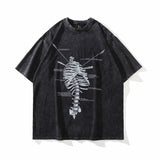 Ribs Printed, Loose T-shirt for Men