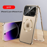 Double-sided Magnetic Glass Phone Case, Full Protection Cover