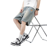 Men's Loose Casual, Starry Sky Pattern, Denim Shorts
