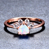 Cute Cat-claw-shaped Ring, Fashion Personality Rhinestone Women's Jewelry