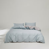 Simple Style, Solid Color, Two Colors, Cotton Bed Quilt Set