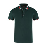 Slim Fit, Flat Knit, Casual Short Sleeve, Polo Shirt